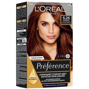 Краска для волос recital preference линии "elseve" тм "l'oreal paris" 5.25
