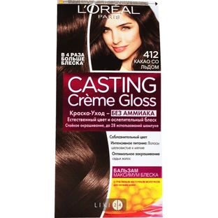 Фарба для волосся L'Oreal Paris Casting Creme Gloss 412, какао з льодом