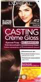 Краска для волос L&#39;Oreal Paris Casting Creme Gloss 412, какао со льдом