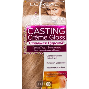 Фарба для волосся L'Oreal Paris Casting Creme Gloss 910, дуже світло-русявий попелястий