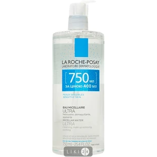 Мицеллярная вода La Roche-Posay Physiological Cleansers для чувствительной кожи лица 750 мл