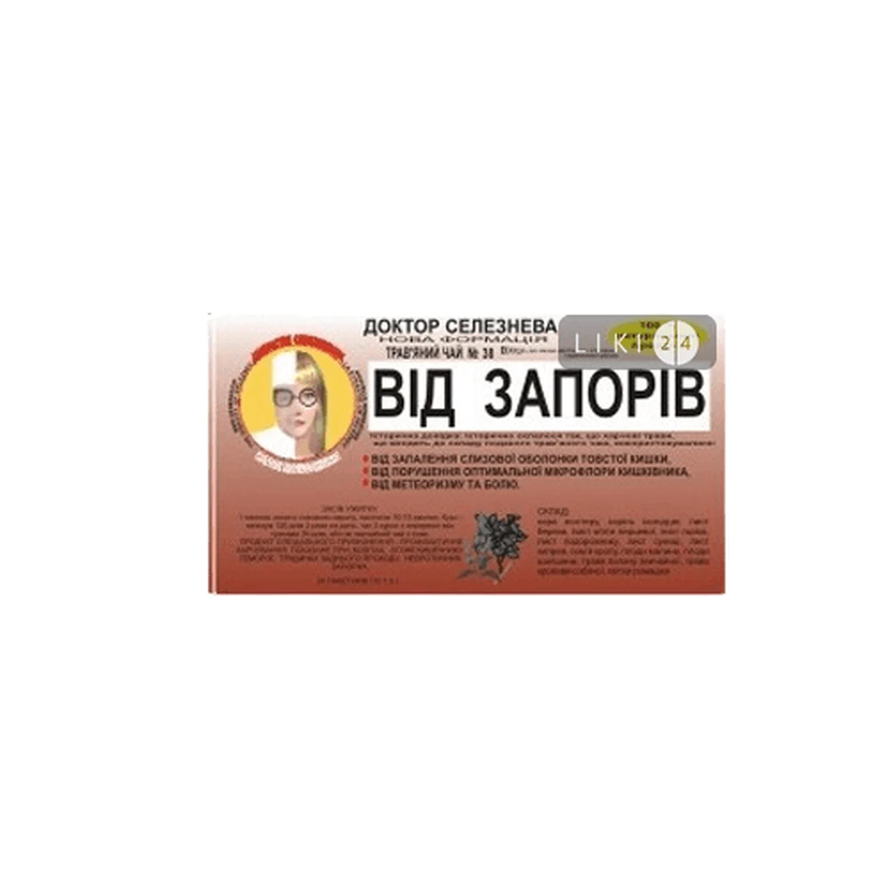 Фиточай Доктор Селезнева от запоров № 38 20 шт: цены и характеристики