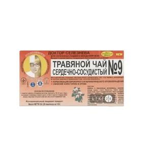 Фіточай Доктор Селезньова від серцево-судинних захворювань 1.5 г №9 20 шт