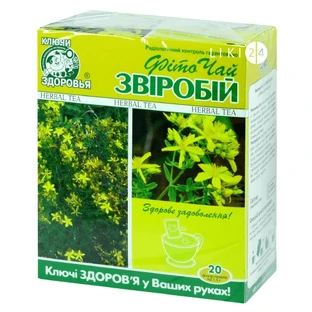 Фіточай Ключі здоров'я Звіробій №34 пакет 1,5 г 20 шт