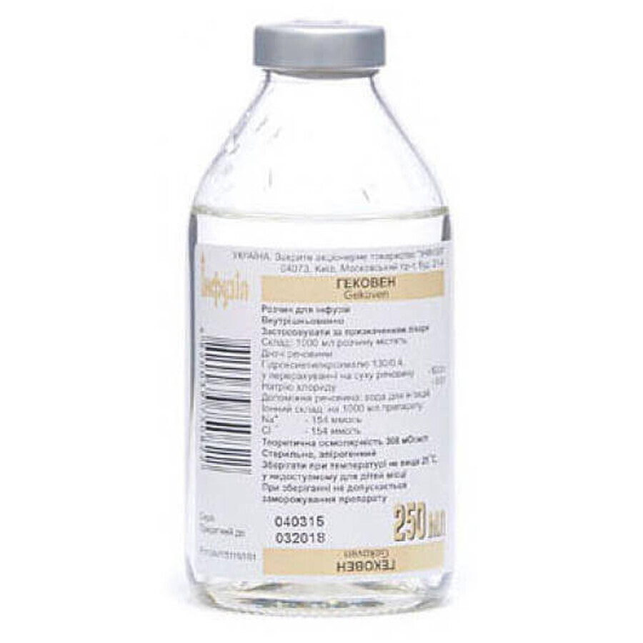 Гековен р-р д/инф. бутылка 250 мл: цены и характеристики