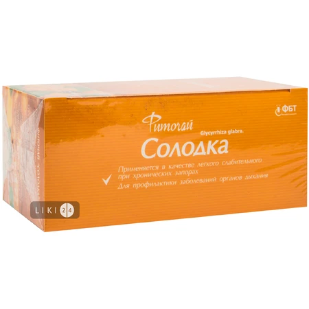 Фіточай Фітобіотехнологіі Солодка фільтр-пакет 2 г 25 шт: ціни та характеристики