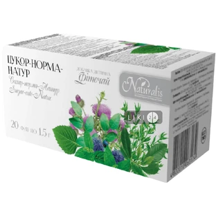 Фіточай "цукор-норма-натур" тм "naturalis" чай 1,5 г фільтр-пакет №20