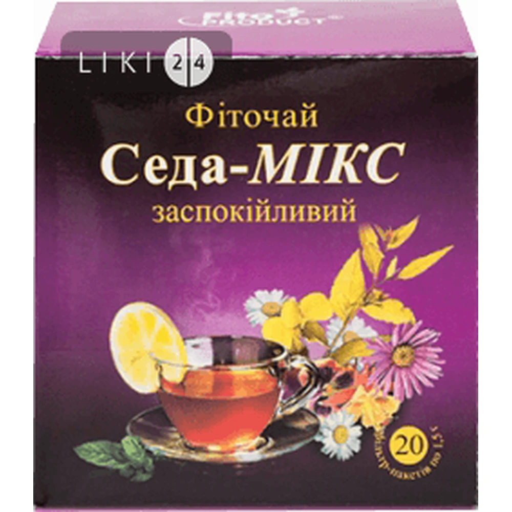 Фіточай Фітопродукт Седа-мікс №8 фільтр-пакет 1.5 г 20 шт: ціни та характеристики