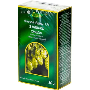 Фіточай торгової марки "едель" № 17 50 г, шишки хмелю