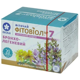 Фиточай Виола Фитовиол Бронхо-легочный №7 фильтр-пакет 1.5 г 20 шт