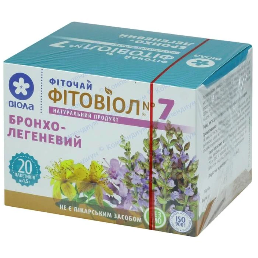 Фиточай Виола Фитовиол Бронхо-легочный №7 фильтр-пакет 1.5 г 20 шт: цены и характеристики