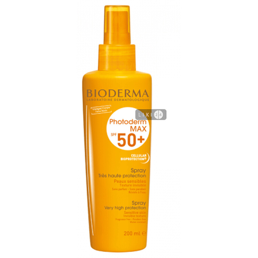 Спрей Bioderma Photoderm Max Spray SPF 50+ водостойкий 200 мл: цены и характеристики