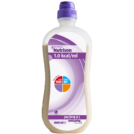 Нутризон жидкая смесь для энтерального питания, 1000мл. Продукт для специальных медицинских целей для детей от 3 лет и взрослых