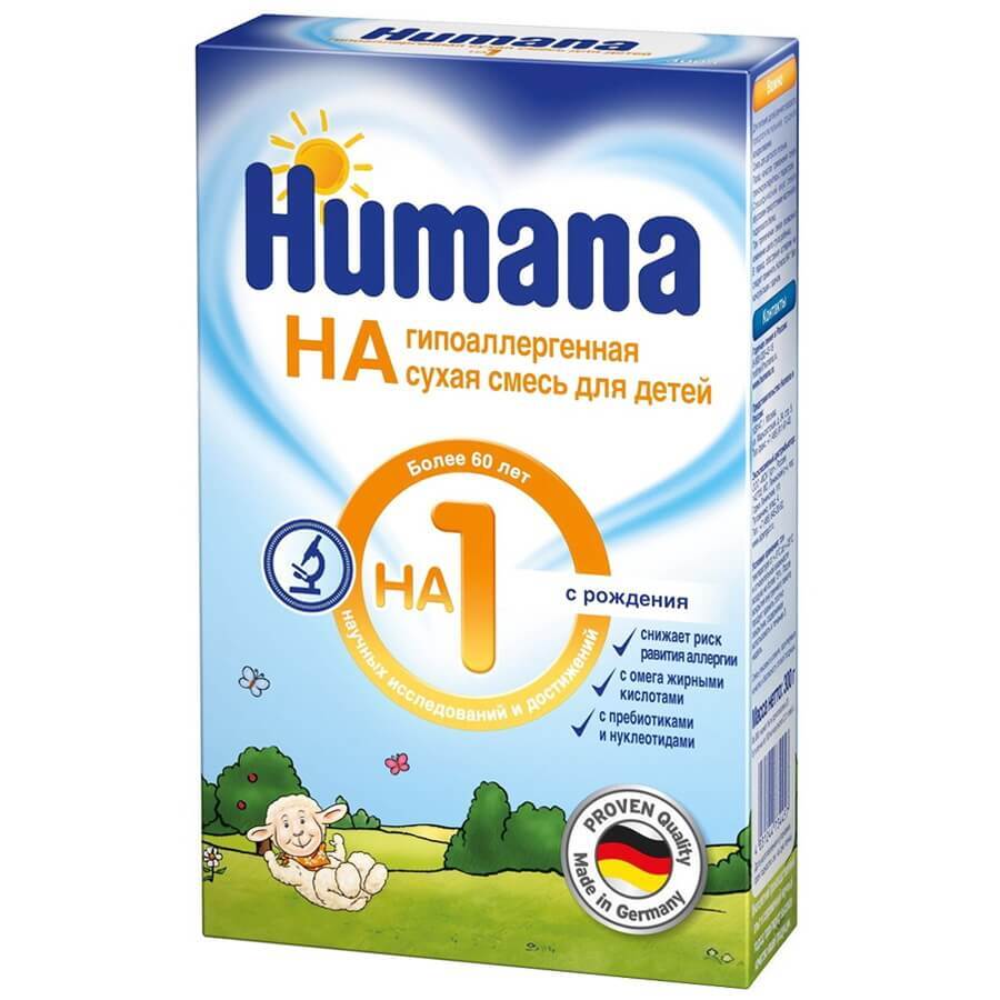 Молочна суха гіпоалергенна суміш Humana НА 1 с LC PUFA 500 г: ціни та характеристики
