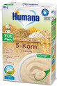 Детская каша Humana Plain Cereal 5-Cereals 5 злаков  безмолочная  от 6 месяцев, 200 г
