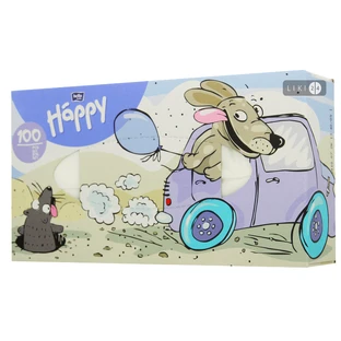 Платочки Bella Baby Happy бумажные универсальные двухслойные №100