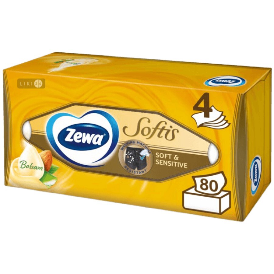 Хусточки Zewa Softis Box №80: ціни та характеристики