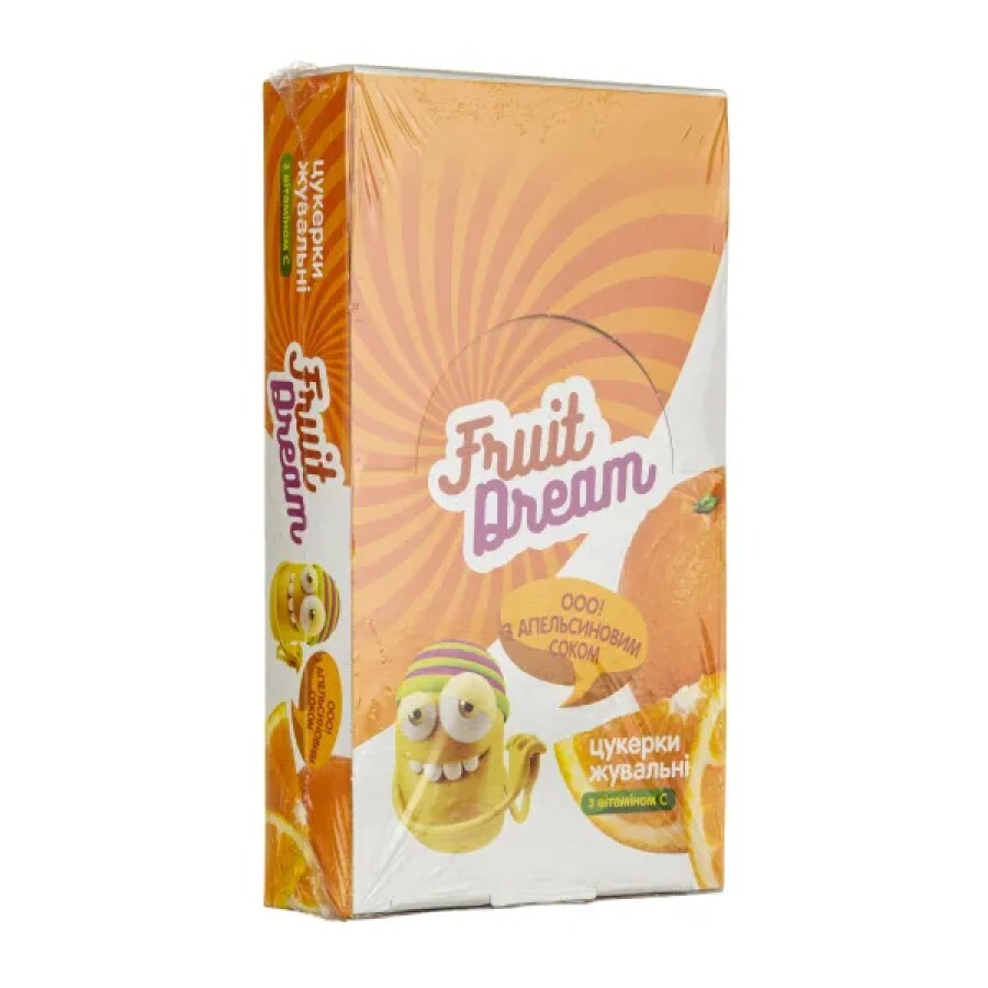 Цукерки Fruit Dream жувальні Апельсиновий сік + Вітамін С  по 15 г №18: ціни та характеристики