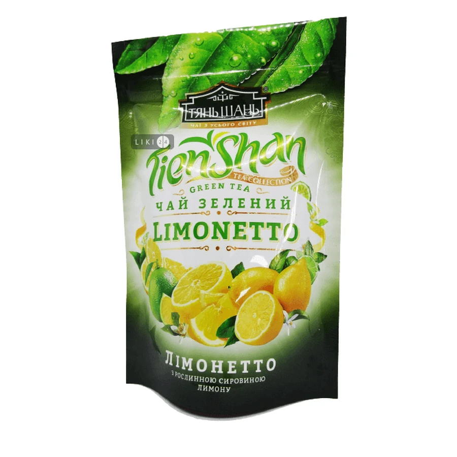 Чай Тянь-Шань Лімонетто зелений, 80 г: ціни та характеристики