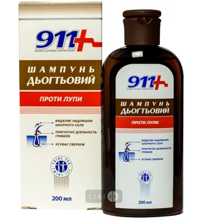 Шампунь 911 Ваша служба спасения Дегтярный от перхоти, 200 мл