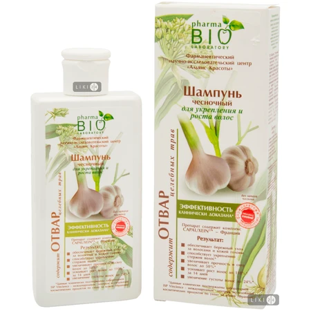 Шампунь Pharma Bio Laboratory Часниковий для зміцнення і зросту волосся, 200 мл: ціни та характеристики
