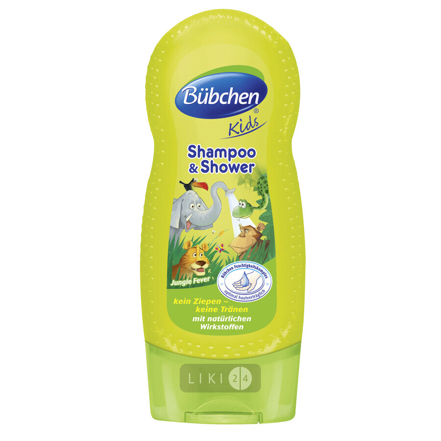 Шампунь Bubchen Поклик джунглів для миття волосся і тіла дитячий, 230 мл: ціни та характеристики