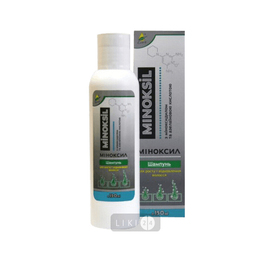 Шампунь Minoksil для росту і відновлення волосся з міноксіділом і азелаїновою кислотою, 150 мл: ціни та характеристики