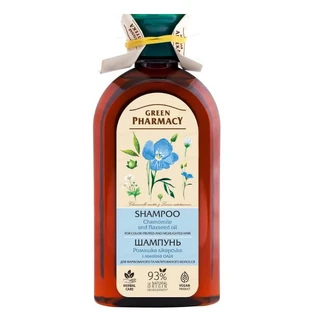 Шампунь Green Pharmacy Ромашка лекарственное и льняное масло для окрашенных и мелированных волос, 350 мл