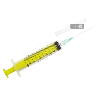 Шприц інєкційний 2-х компонентний одноразовий стерильний "alexpharm" 10 мл, з голкою, 21G (0,8x40 мм)