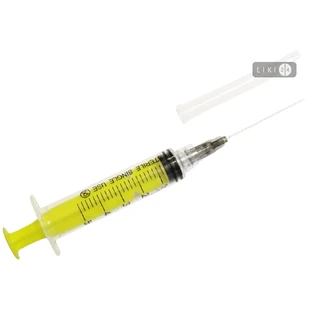 Шприц инъекционный 2-х компонентный одноразовый стерильный "alexpharm" 5 мл, с иглой, 22G (0,7х40 мм)