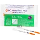 Шприц инъекционный инсулиновый одноразового применения bd micro-fine plus U-100 0,5 мл, с иглой 0,25 (31G) х 6 мм №10