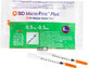Шприц ін&#39;єкційний інсуліновий одноразового застосування bd micro-fine plus U-100 0,5 мл, з голкой 0,25 (31G) х 6 мм №10