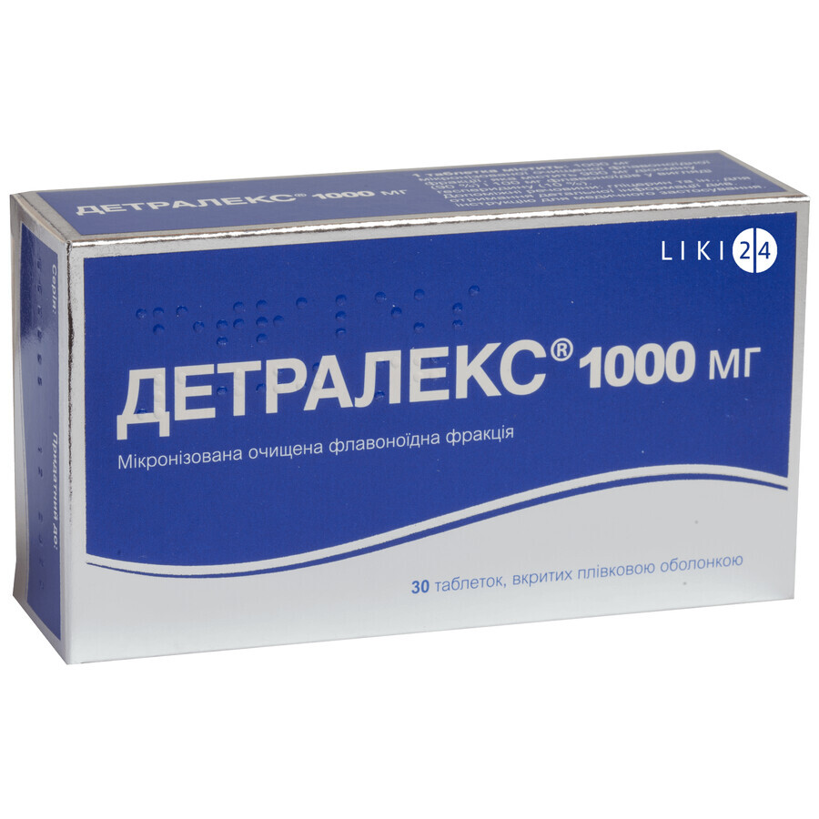 Детралекс 1000 мг табл. п/плен. оболочкой 1000 мг блистер №30