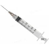 Шприц инъекционный одноразового применения "mp medplast" трехкомпонентный 3 мл, с иглой