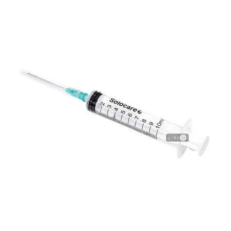 Шприц ін'єкційний одноразового застосування medicare трьохкомпонентний Luer Slip 5 мл, з голкою 0,7 х 38 мм: ціни та характеристики