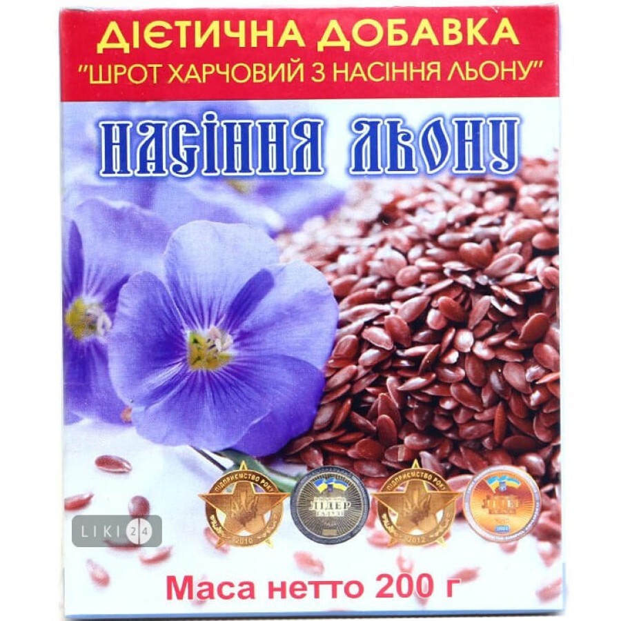 Шрот Мирослав з насіння льону харчовий, 200 г: ціни та характеристики