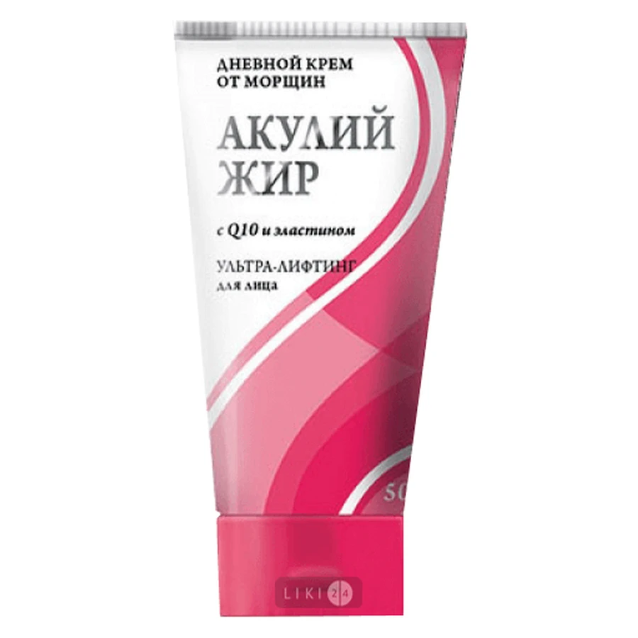 Крем для обличчя Акулья сила Акулячий жир від зморшок денний Q10 з еластином, 50 мл: ціни та характеристики
