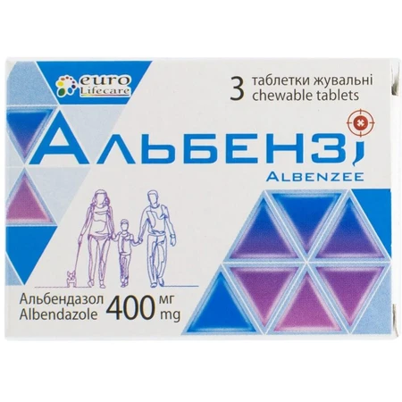 Альбензи табл. жев. блистер №3: цены и характеристики