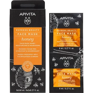 Apivita Express Beauty маска для лица с медом Увлажнение и питание, 2 шт. х 8 мл