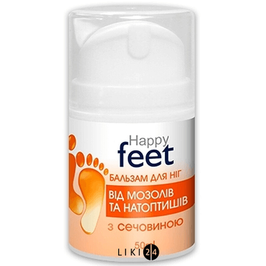 Бальзам для ніг Happy Feet Від мозолів та натоптишів з сечовиною, 50 мл: ціни та характеристики
