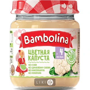 Пюре Bambolina Цветная капуста, 100 г, с 4 месяцев