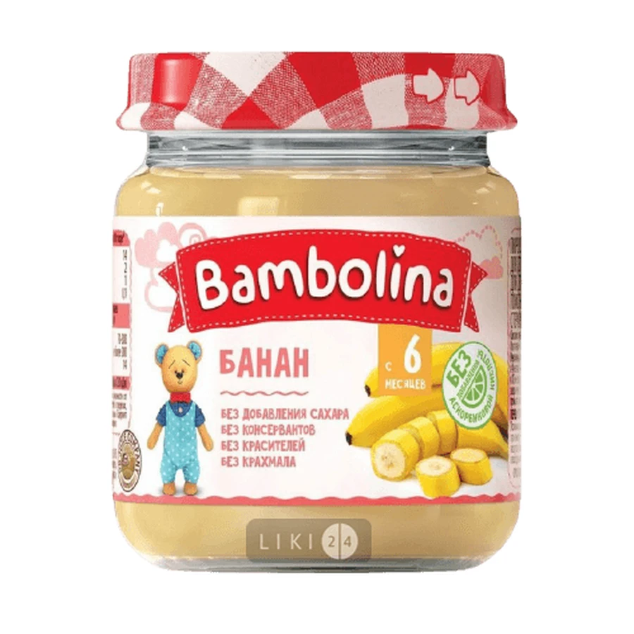 Пюре Bambolina Банан, 100 г: цены и характеристики
