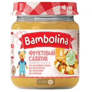 Пюре Bambolina Фруктовий салатик, 100 г
