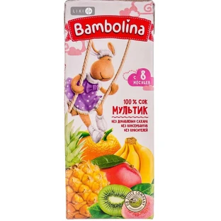  Сок Bambolina Мультифрукт 200 мл 