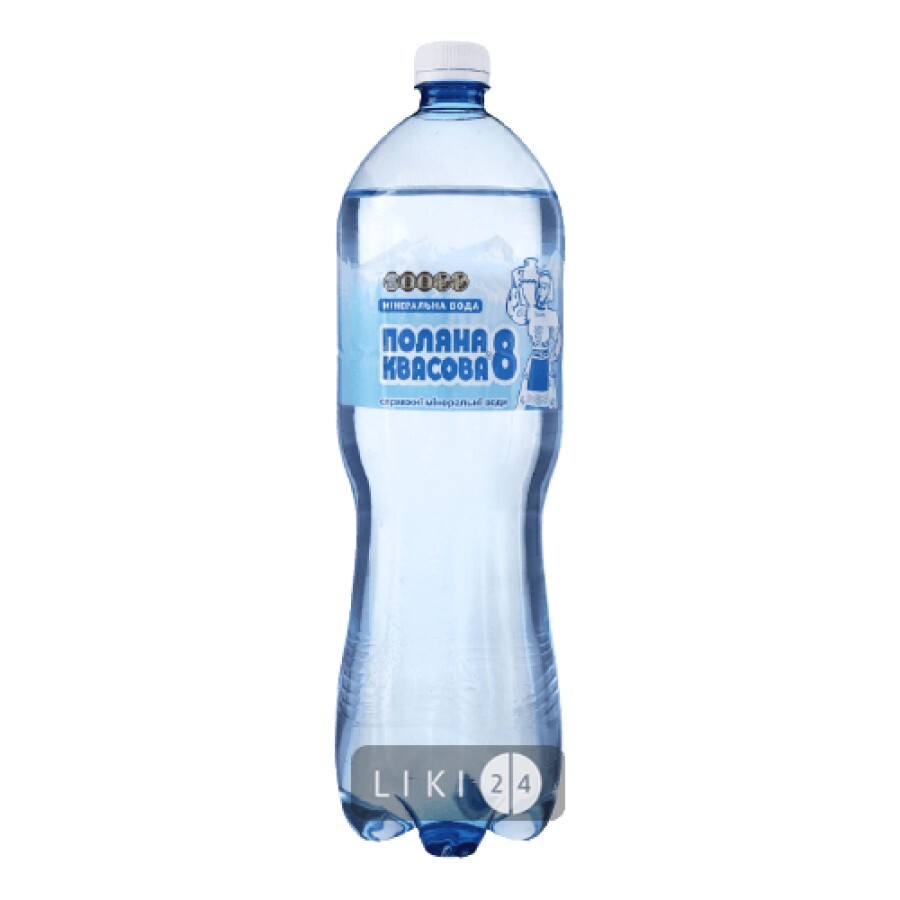 Вода мінеральна Поляна Квасова 8 лікувально-столова сильногазована 1.5 л пляшка П/Е: ціни та характеристики