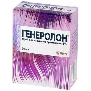 Генеролон р-р накожный 2% фл. п/э с насадк.-распылит. 60 мл