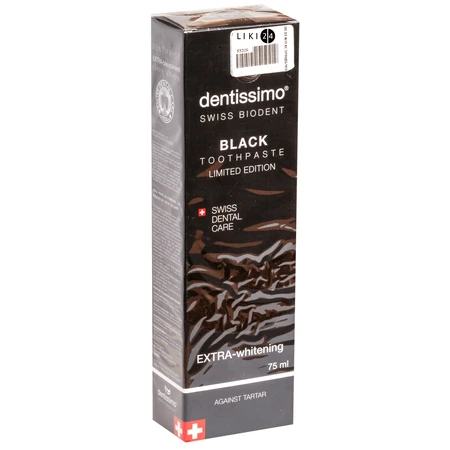 Зубная паста Dentissimo Extra Whitening Black, 75 мл: цены и характеристики