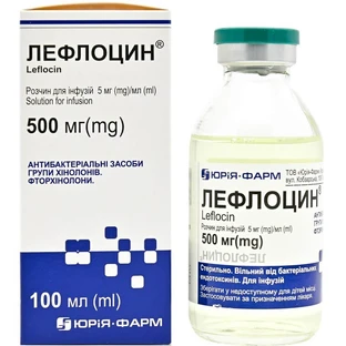 Лефлоцин р-н д/інф. 5 мг/мл пляшка 100 мл