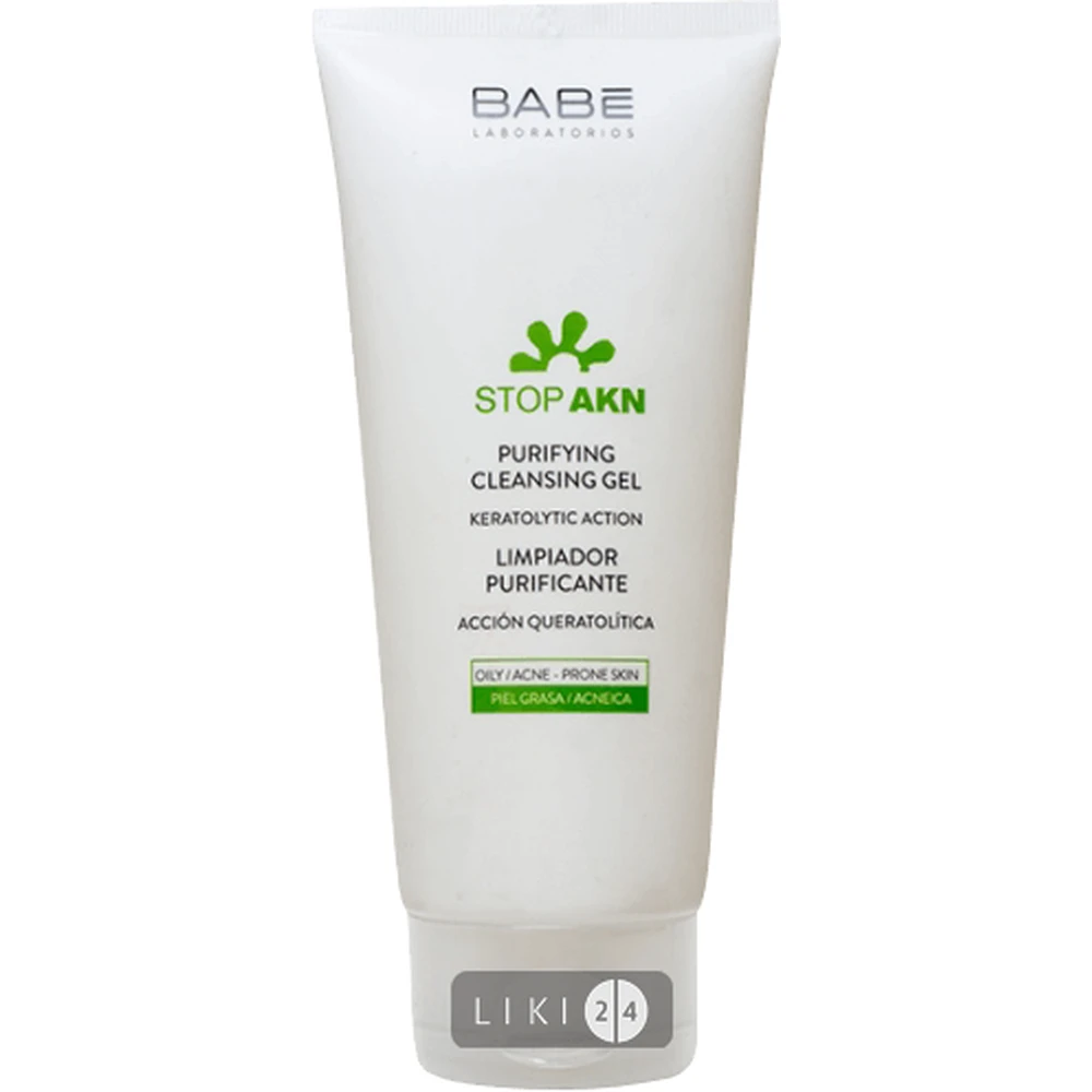 Гель для лица Babe Laboratorios Stop Akn для жирной и проблемной кожи очищающий, 200 мл: цены и характеристики