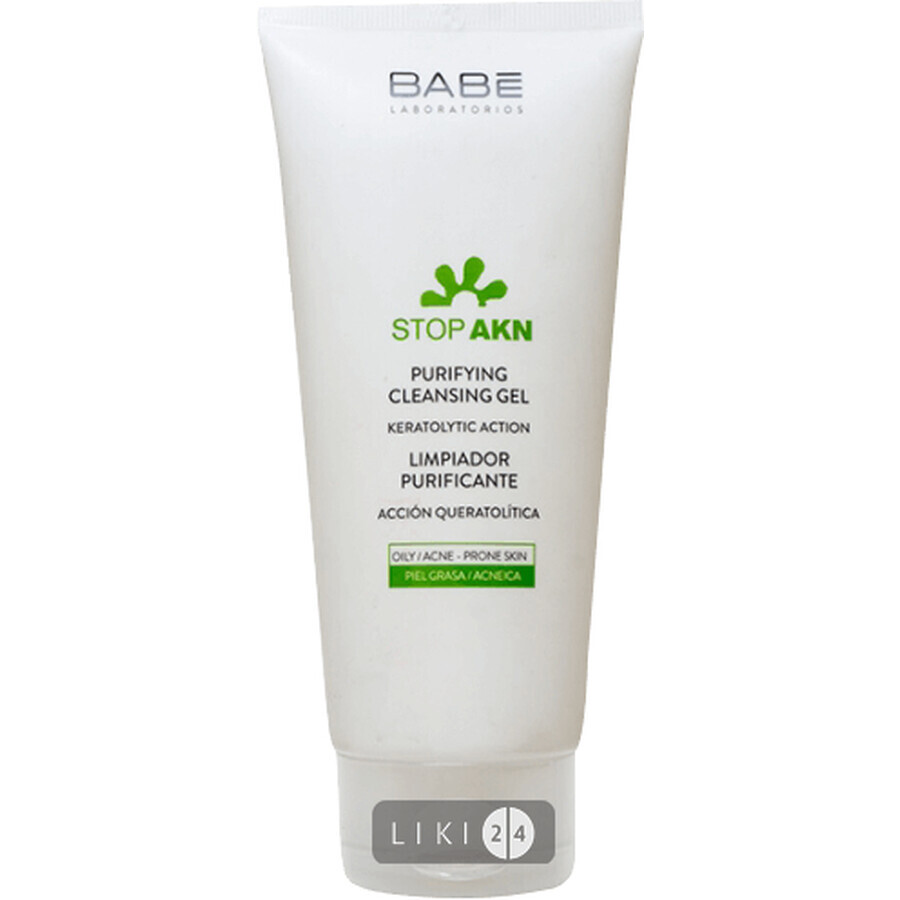 Крем-гель для лица Babe Laboratorios Stop Akn для жирной и проблемной кожи очищающий, 200 мл: цены и характеристики